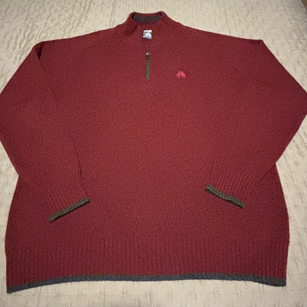 Vintage Nike ACG Red Quarter Zip Size M Fits and Listed as L